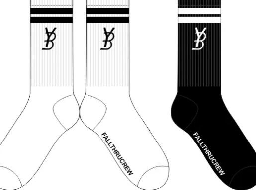 2 pair stripe YB Socks